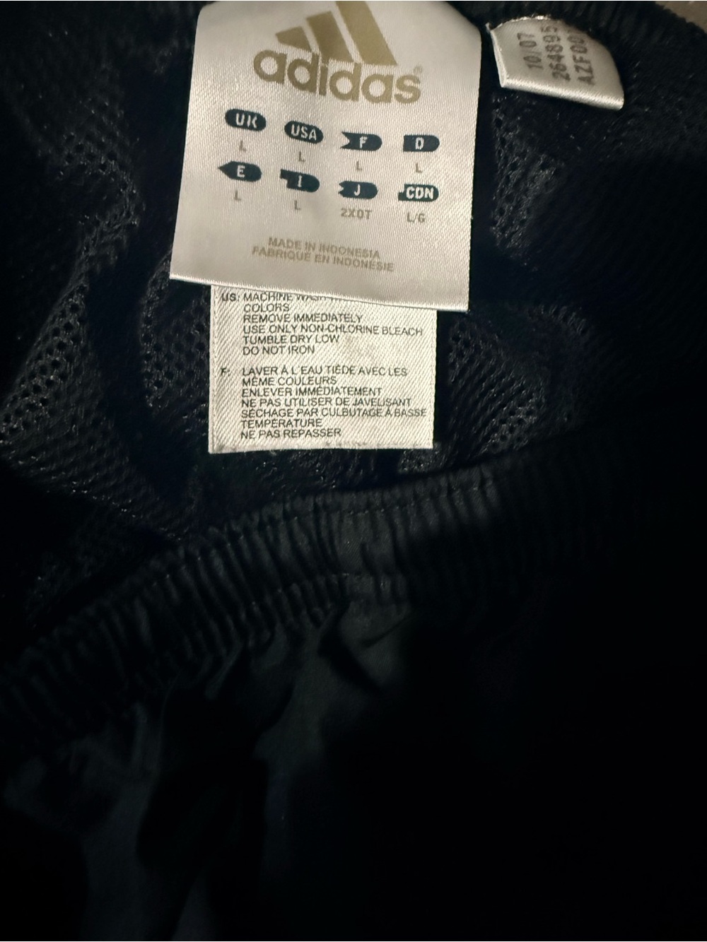 adidas Black Track Joggers with Gold/Yellow side Stripes Y2K Size L - Picture 4 of 4